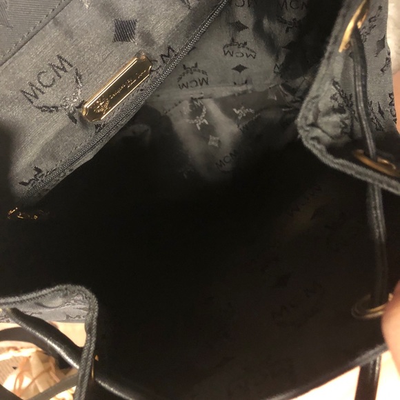 MCM Jacquard Monogram Drawstring Nylon Backpack main image 4